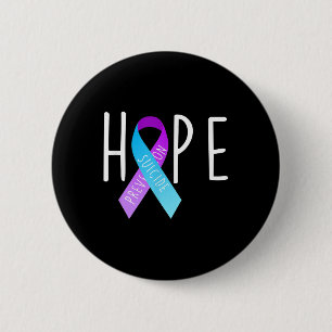 Suicide Prevention Shirt Hope Ribbon Awareness Men 6 Cm Round Badge