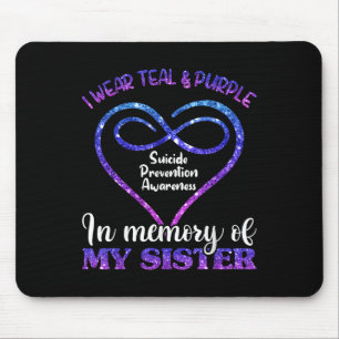 Suicide Prevention Shirt, Teal &amp; Purple In Mem Mouse Pad