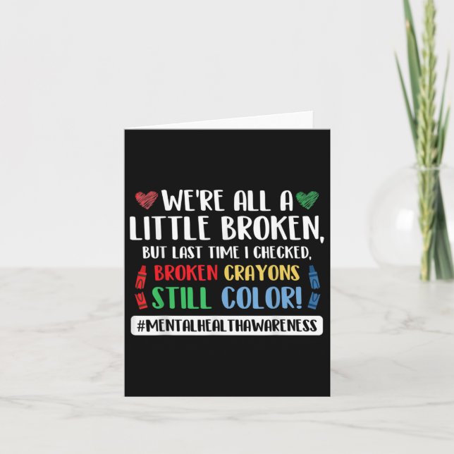 Suicide Prevention Suicide Awareness Quote  Card (Front)
