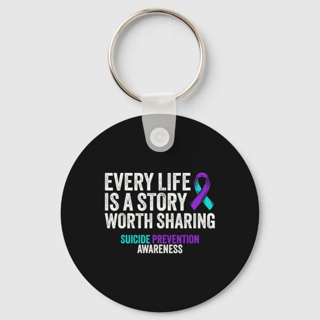 Suicide Prevention Support End The Silence Suicide Key Ring (Front)