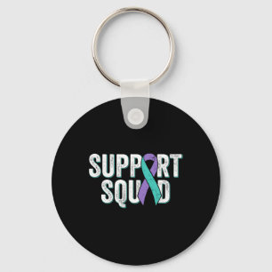 Suicide Prevention Support Squad - Teal Purple Awa Key Ring