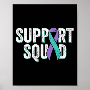Suicide Prevention Support Squad - Teal Purple Awa Poster