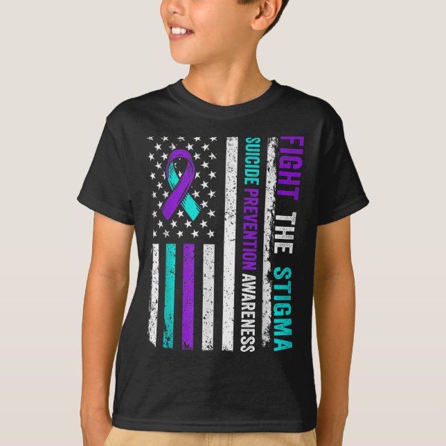 Suicide Prevention Suprt Fight Stigma Suicide Awar T-Shirt (Front)