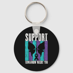 Suicide Prevention Suprt Tomorrow _ I For Suprters Key Ring