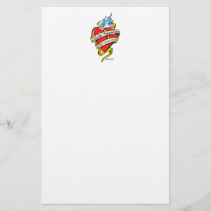 Suicide Prevention Tattoo Heart Stationery