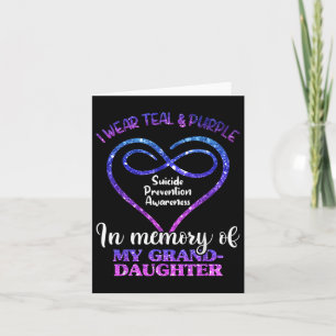 Suicide Prevention, Teal &amp; Purple In Memory Of Card