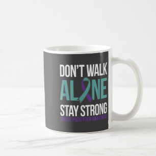 Suicide Prevention Teal Purple Ribbon Suprt  Coffee Mug
