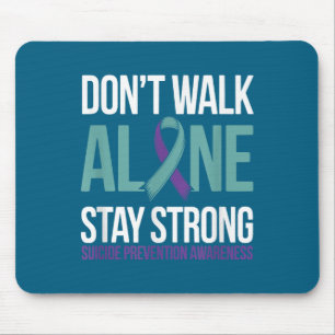 Suicide Prevention Teal Purple Ribbon Suprt  Mouse Pad