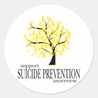 Suicide Prevention Tree Classic Round Sticker