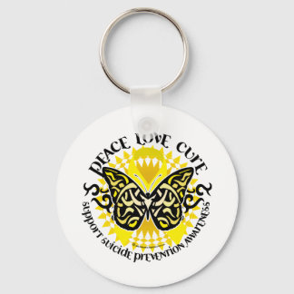 Suicide Prevention Tribal Butterfly Key Ring