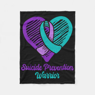 Suicide Prevention Warrior Dress Purple And Teal H Fleece Blanket