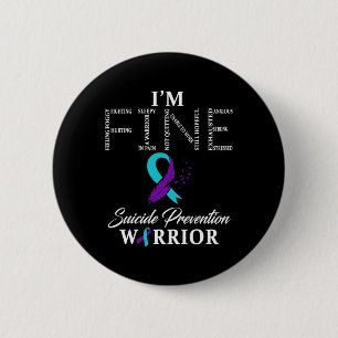 Suicide Prevention Warrior I'm Fine  6 Cm Round Badge