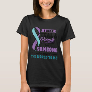 Suicide Prevention Wear Teal Purple Someone Meant T-Shirt