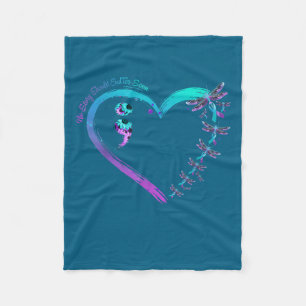 Suicide Prevention Week Dragonfly Heart Ribbon Sem Fleece Blanket