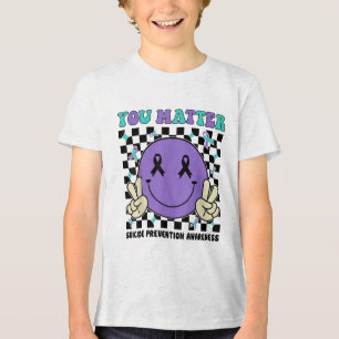 Suicide Prevention You Teal Purple Suicide Awarene Tri-Blend Shirt