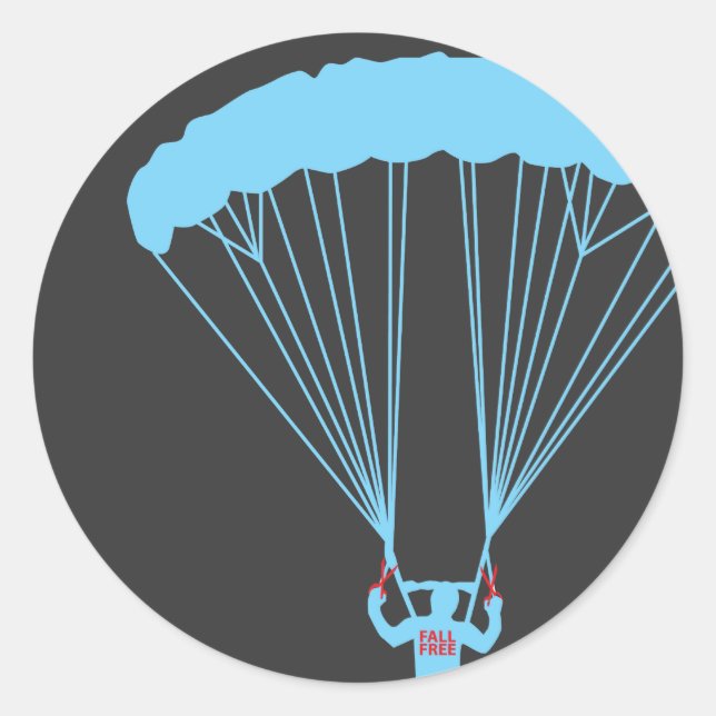 suicide skydive classic round sticker (Front)