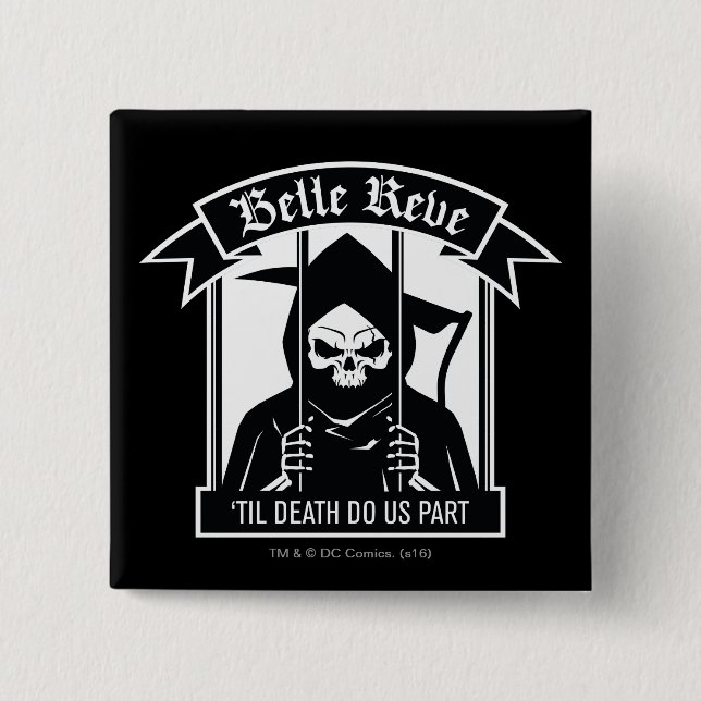 Suicide Squad | Belle Reve Reaper Graphic 15 Cm Square Badge (Front)