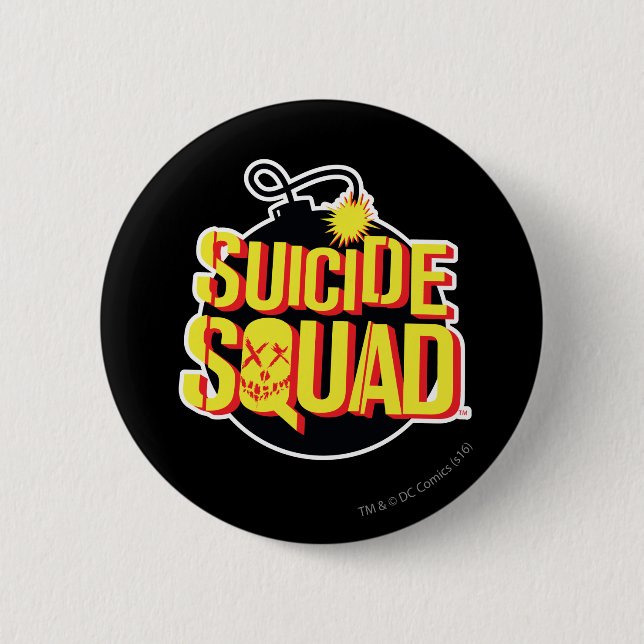 Suicide Squad | Bomb Logo 6 Cm Round Badge (Front)