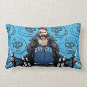 Suicide Squad Boomerang Comic Book Art Lumbar Cushion