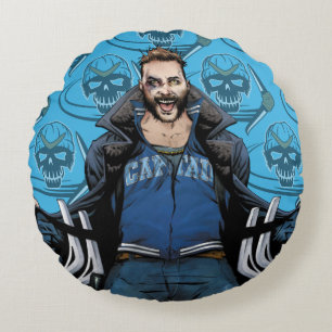 Suicide Squad Boomerang Comic Book Art Round Cushion