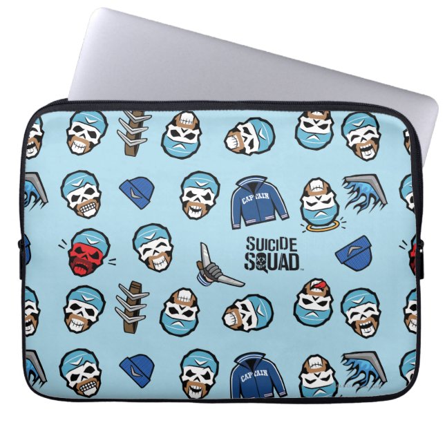 Suicide Squad | Captain Boomerang Emoji Pattern Laptop Sleeve (Front)