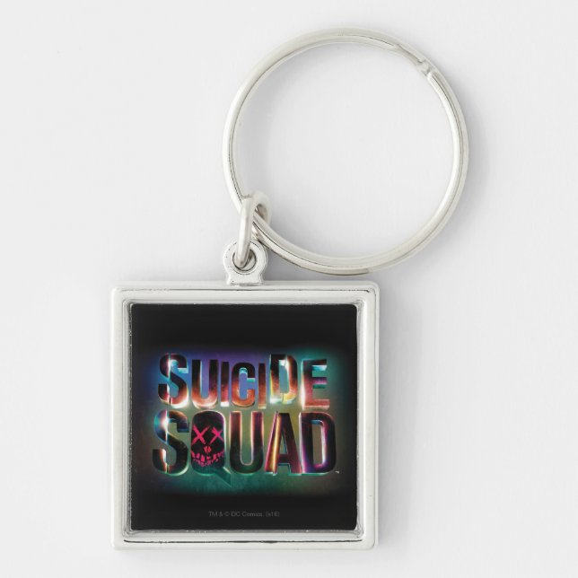 Suicide Squad | Colourful Glow Logo Key Ring (Front)