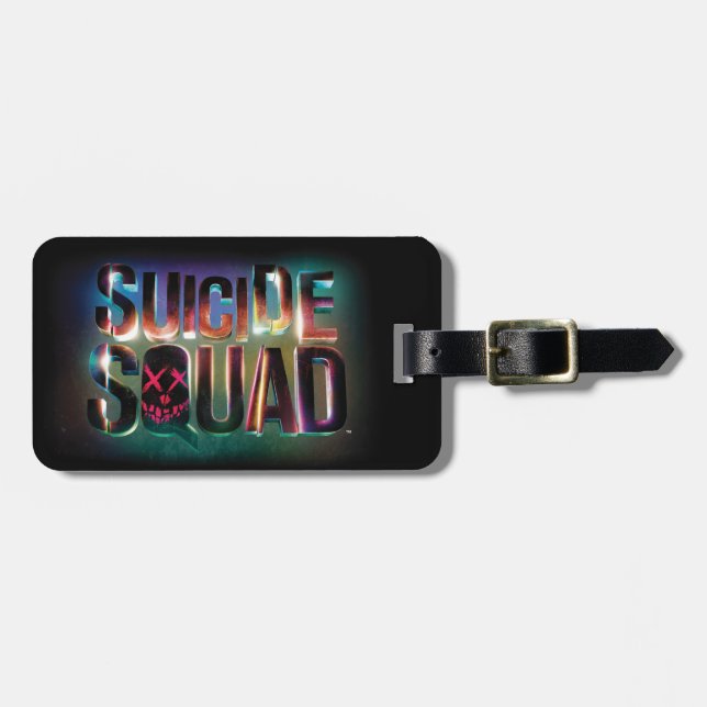 Suicide Squad | Colourful Glow Logo Luggage Tag (Front Horizontal)