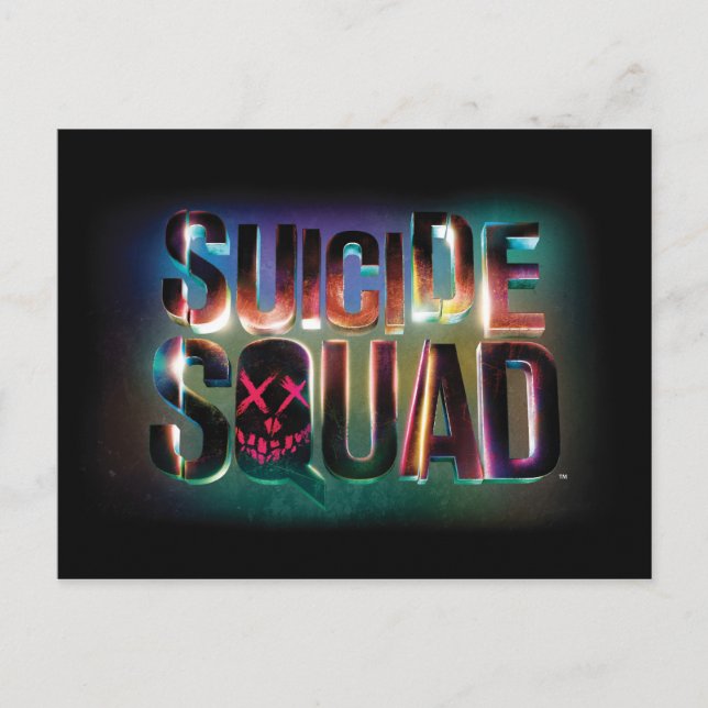 Suicide Squad | Colourful Glow Logo Postcard (Front)