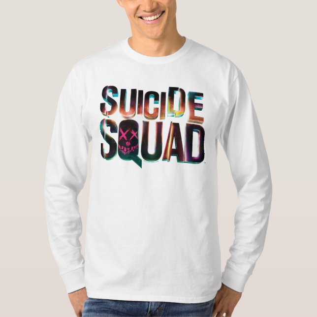 Suicide Squad | Colourful Glow Logo T-Shirt (Front)