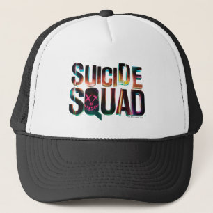 Suicide Squad   Colourful Glow Logo Trucker Hat
