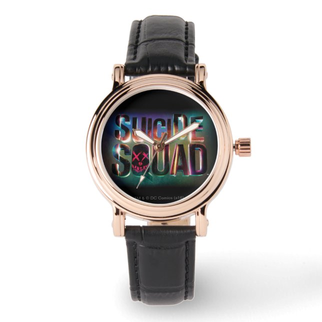 Suicide Squad | Colourful Glow Logo Watch (Front)