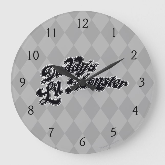 Suicide Squad | Daddy's Lil Monster Large Clock (Front)