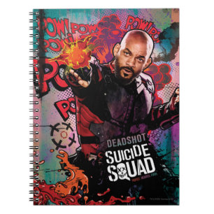 Suicide Squad Deadshot Character Graffiti Spiral Notebook