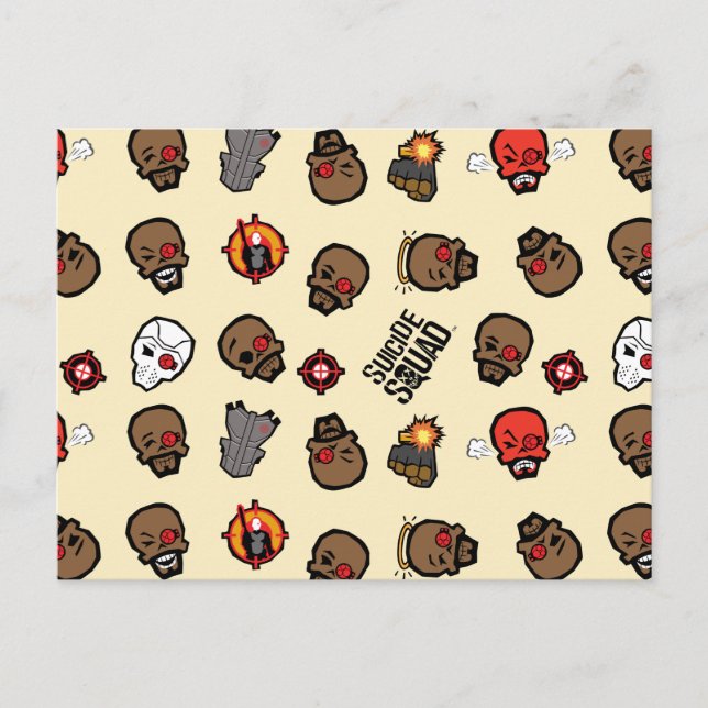 Suicide Squad | Deadshot Emoji Pattern Postcard (Front)