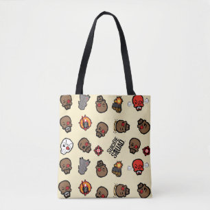 Suicide Squad Deadshot Emoji Pattern Tote Bag