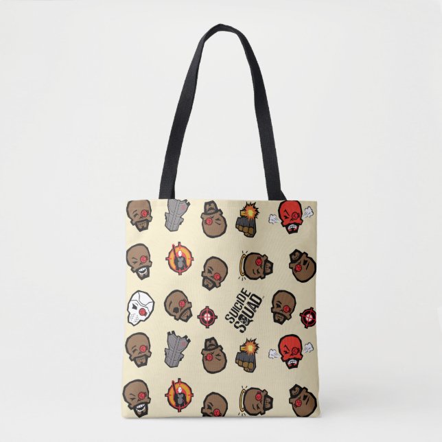 Suicide Squad | Deadshot Emoji Pattern Tote Bag (Front)