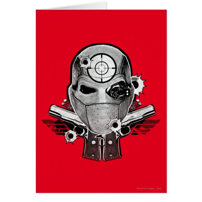 Suicide Squad | Deadshot Mask & Guns Tattoo Art (Front)