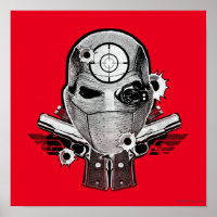 Suicide Squad | Deadshot Mask & Guns Tattoo Art