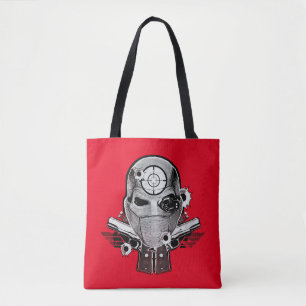 Suicide Squad Deadshot Mask & Guns Tattoo Art Tote Bag