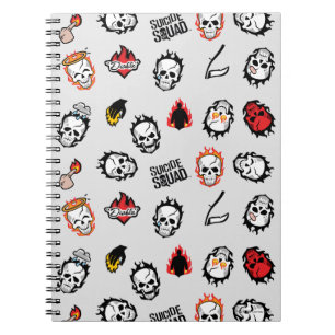 Suicide Squad Diablo Emoji Pattern Spiral Notebook