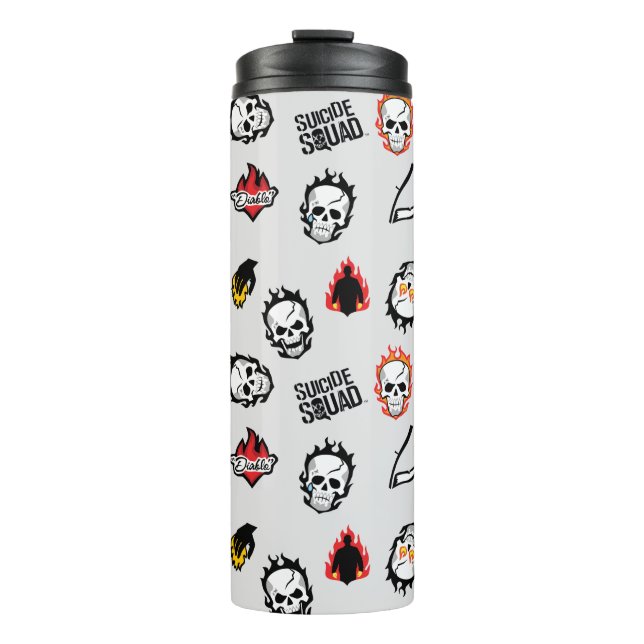 Suicide Squad | Diablo Emoji Pattern Thermal Tumbler (Front)
