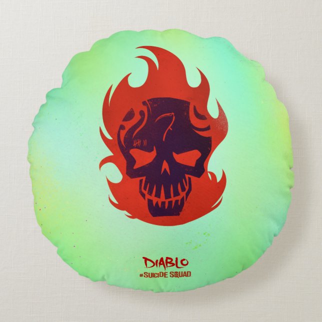 Suicide Squad | Diablo Head Icon Round Cushion (Front)