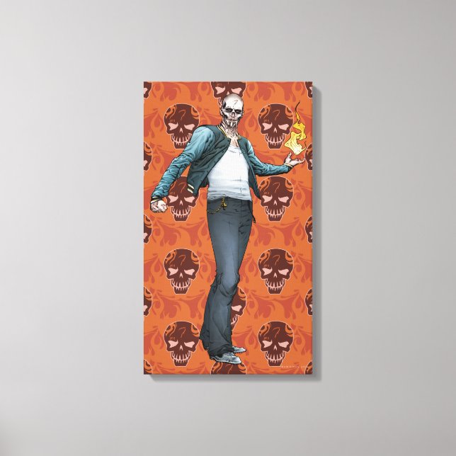 Suicide Squad | El Diablo Comic Book Art Canvas Print (Front)
