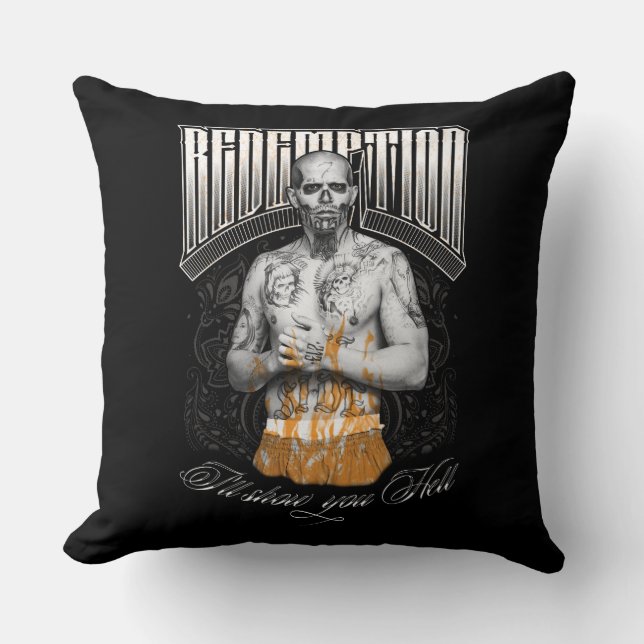 Suicide Squad | El Diablo "Redemption" Tattoo Cushion (Front)