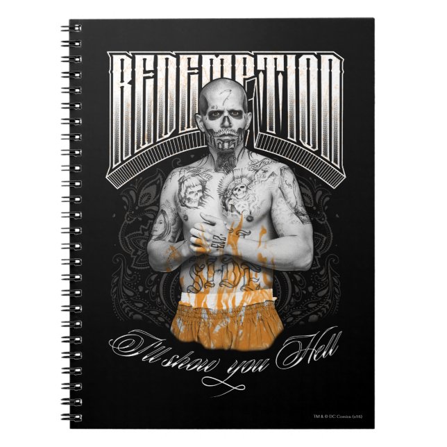 Suicide Squad | El Diablo "Redemption" Tattoo Spiral Notebook (Front)