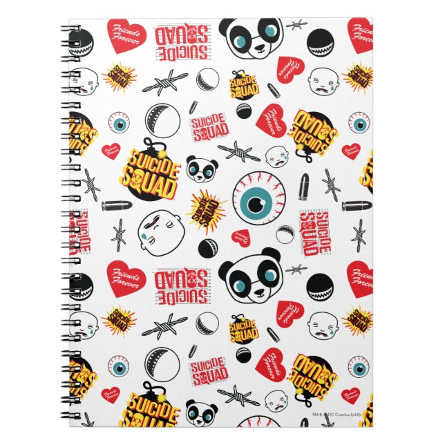 Suicide Squad | Friends Forever Pattern Spiral Notebook (Front)