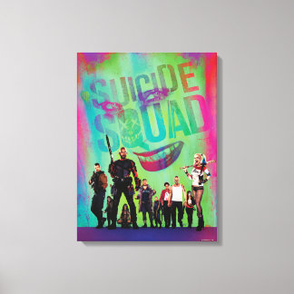 Suicide Squad | Green Joker & Squad Movie Poster Canvas Print