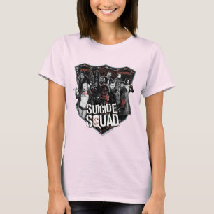 Suicide Squad   Group Badge Photo T-Shirt