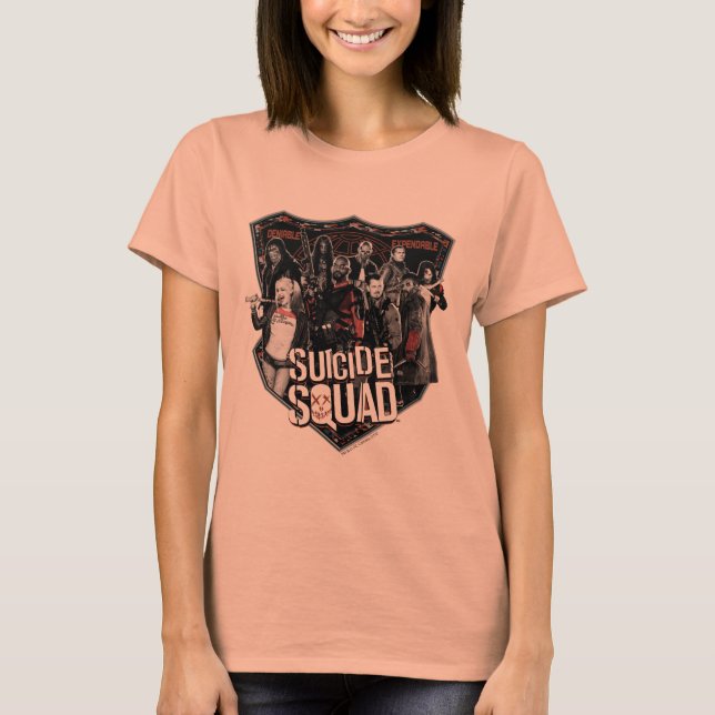 Suicide Squad | Group Badge Photo T-Shirt (Front)