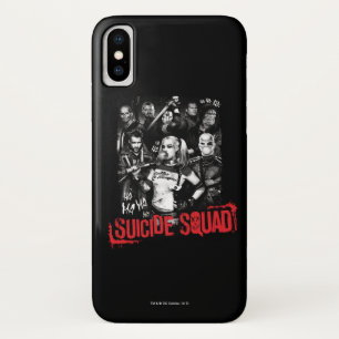 Suicide Squad   Grunge Group Photo iPhone X Case